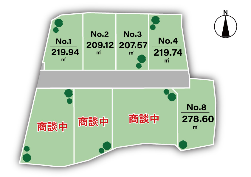 甲府市国玉町　分譲地　区画図