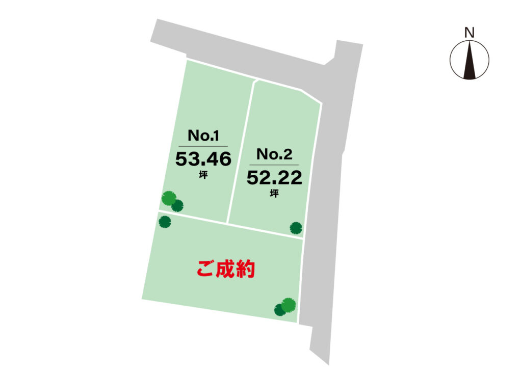 塩部1丁目　分譲地　区画図